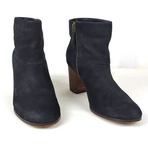 Cole Haan Nike Air Womens Black Ankle Boots Size 10 B Side Zip